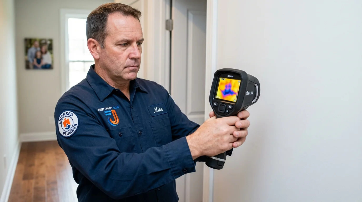 Thermal imaging leak detection by Johns Plumbing LLC in Greenvale
